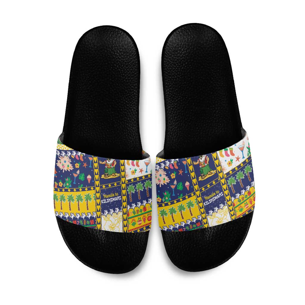 Tokelau Christmas Slide Sandals Festive Beach Vibes - Polynesian Pride