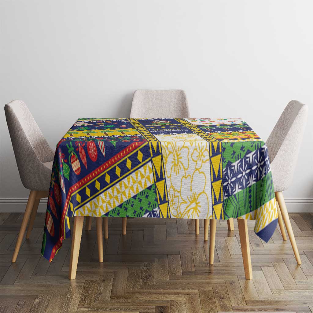 Tokelau Christmas Tablecloth Festive Beach Vibes - Polynesian Pride