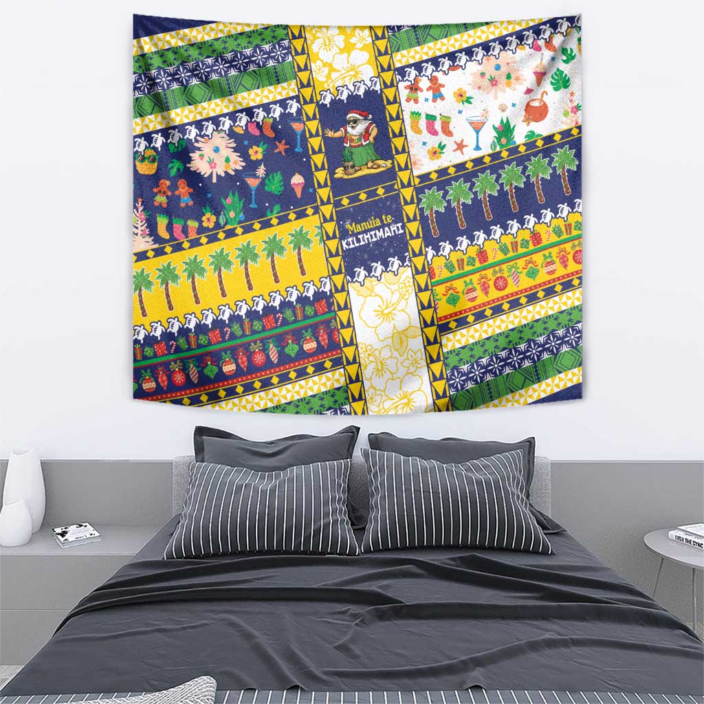 Tokelau Christmas Tapestry Festive Beach Vibes - Polynesian Pride