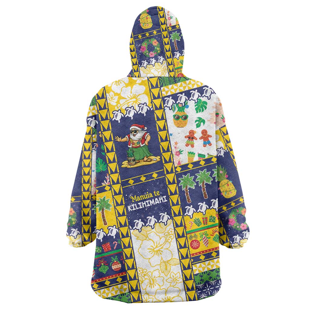 Tokelau Christmas Wearable Blanket Hoodie Festive Beach Vibes - Polynesian Pride