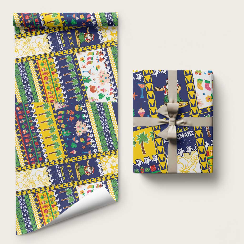 Tokelau Christmas Wrapping Paper Festive Beach Vibes - Polynesian Pride