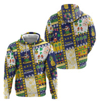 Tokelau Christmas Zip Hoodie Festive Beach Vibes - Polynesian Pride