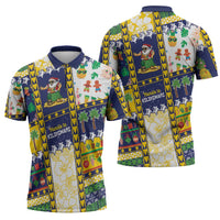 Tokelau Christmas Zipper Polo Shirt Festive Beach Vibes - Polynesian Pride