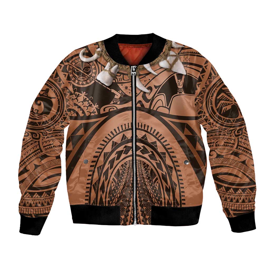 Polynesia Maui Tattoo Inspired Cosplay Costume Bomber Jacket