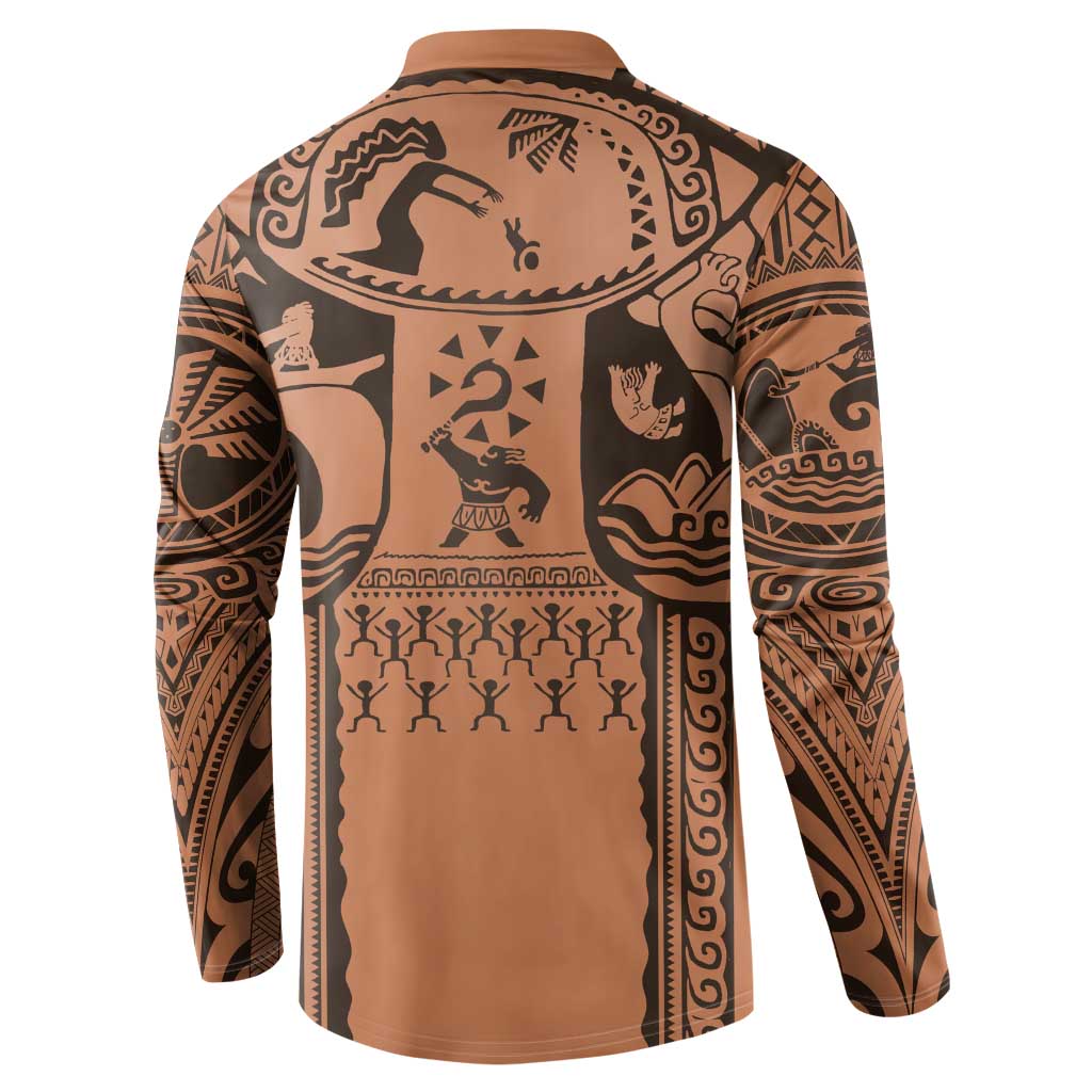 Polynesia Maui Tattoo Inspired Cosplay Costume Button Sweatshirt LT05 - Polynesian Pride