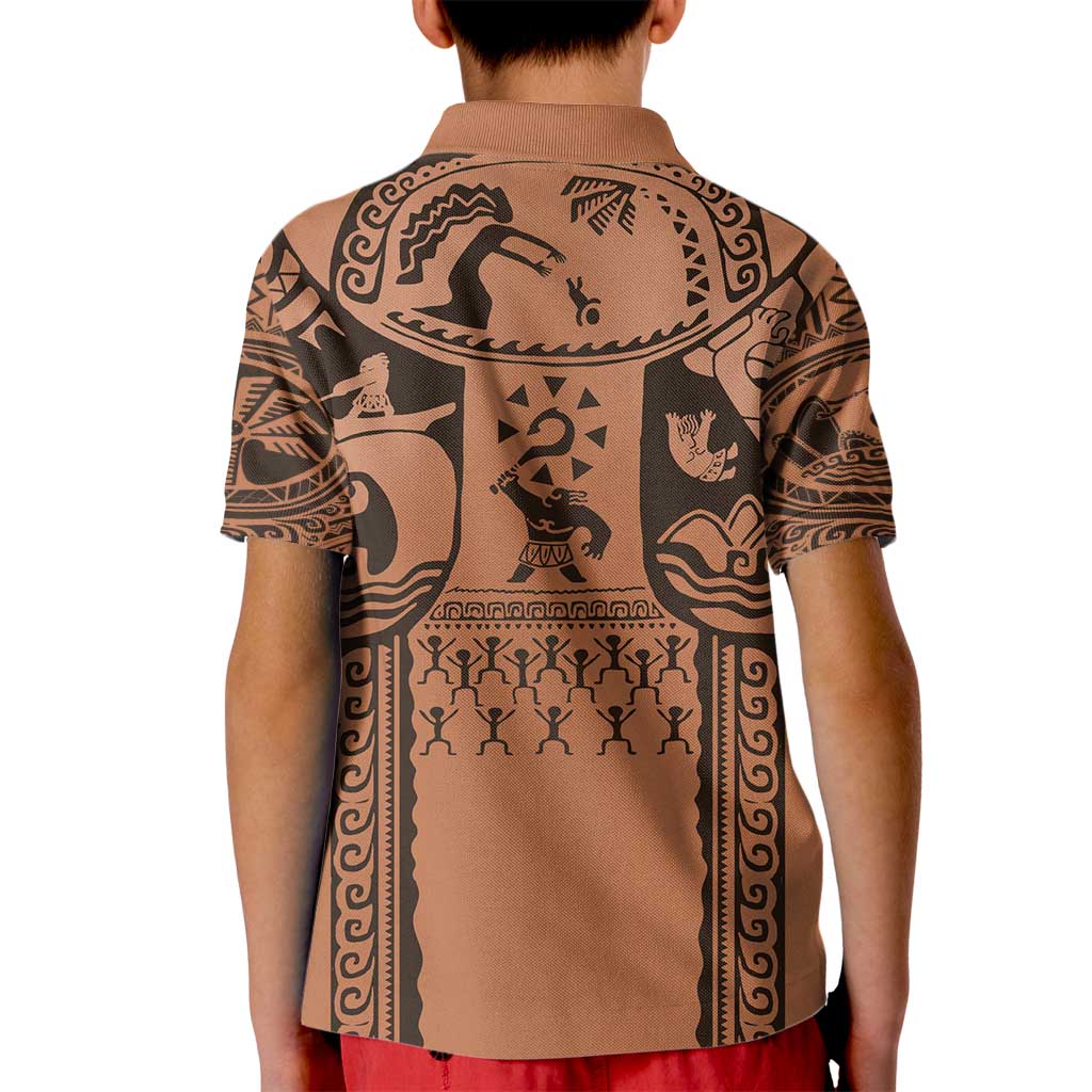 Polynesia Maui Tattoo Inspired Cosplay Costume Kid Polo Shirt LT05 - Polynesian Pride