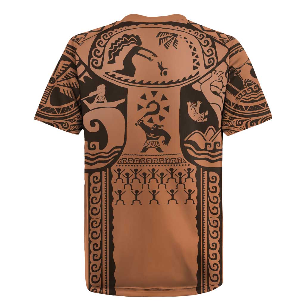 Polynesia Maui Tattoo Inspired Cosplay Costume Rugby Jersey