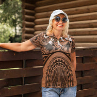 Polynesia Maui Tattoo Inspired Cosplay Costume Women Polo Shirt