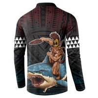 Hawaii Ikaika Button Sweatshirt Hawaiian Mythic Koa Tribal Warrior LT05 - Polynesian Pride