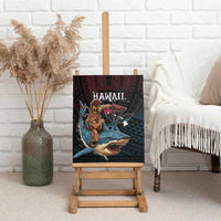 Hawaii Ikaika Canvas Wall Art Hawaiian Mythic Koa Tribal Warrior LT05 - Polynesian Pride