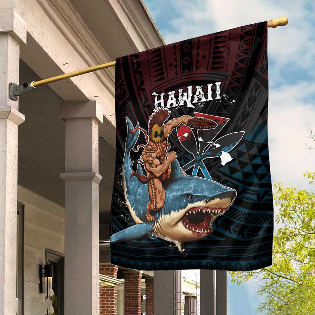 Hawaii Ikaika Garden Flag Hawaiian Mythic Koa Tribal Warrior