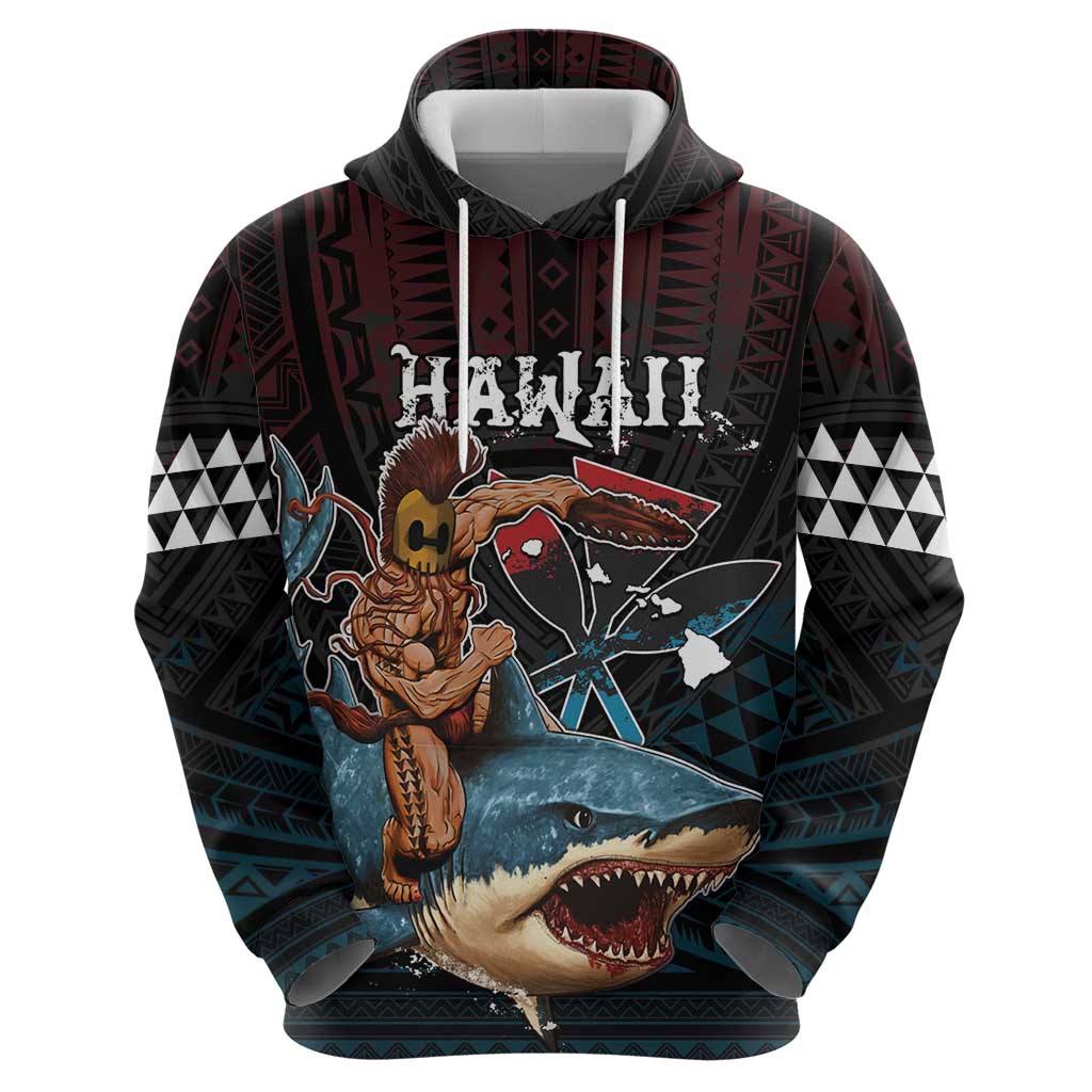 Hawaii Ikaika Hoodie Hawaiian Mythic Koa Tribal Warrior
