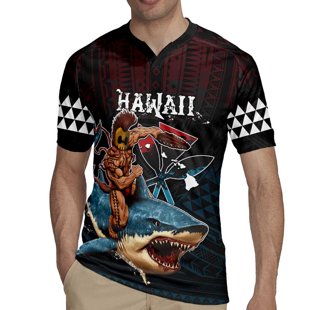 Hawaii Ikaika Rugby Jersey Hawaiian Mythic Koa Tribal Warrior LT05 - Polynesian Pride