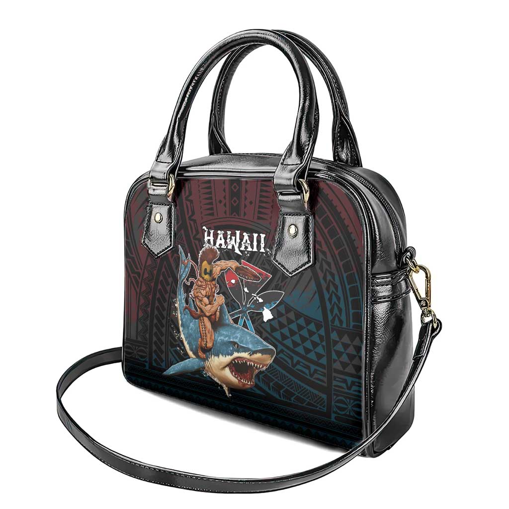 Hawaii Ikaika Shoulder Handbag Hawaiian Mythic Koa Tribal Warrior LT05 - Polynesian Pride