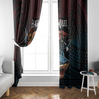 Hawaii Ikaika Window Curtain Hawaiian Mythic Koa Tribal Warrior LT05 - Polynesian Pride