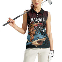 Hawaii Ikaika Women Sleeveless Polo Shirt Hawaiian Mythic Koa Tribal Warrior LT05 - Polynesian Pride