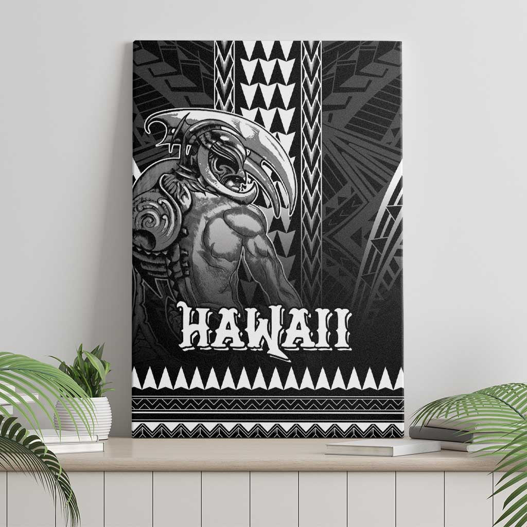 Hawaiian Ikaika Warrior Canvas Wall Art Tribal Pattern LT05 - Polynesian Pride