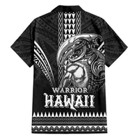 Hawaiian Ikaika Warrior Family Matching Off Shoulder Short Dress and Hawaiian Shirt Tribal Pattern LT05 - Polynesian Pride
