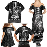 Hawaiian Ikaika Warrior Family Matching Summer Maxi Dress and Hawaiian Shirt Tribal Pattern LT05 - Polynesian Pride