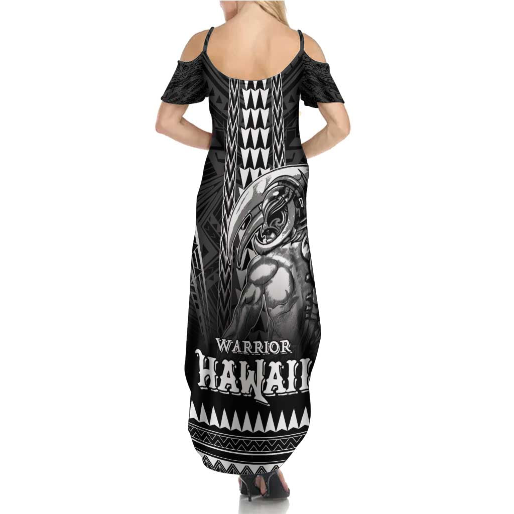 Hawaiian Ikaika Warrior Family Matching Summer Maxi Dress and Hawaiian Shirt Tribal Pattern LT05 - Polynesian Pride