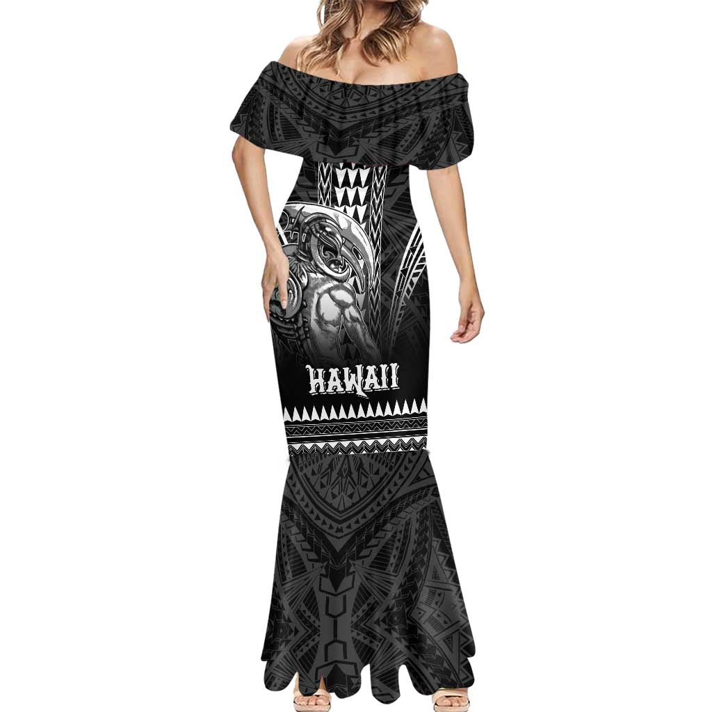 Hawaiian Ikaika Warrior Mermaid Dress Tribal Pattern LT05 - Polynesian Pride