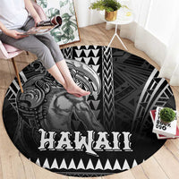 Hawaiian Ikaika Warrior Round Carpet Tribal Pattern LT05 - Polynesian Pride