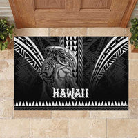 Hawaiian Ikaika Warrior Rubber Doormat Tribal Pattern LT05 Black - Polynesian Pride