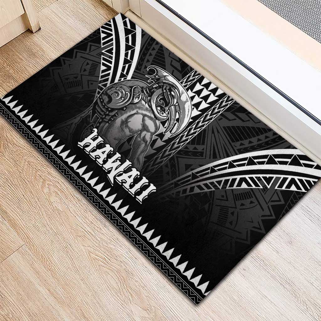 Hawaiian Ikaika Warrior Rubber Doormat Tribal Pattern LT05 - Polynesian Pride