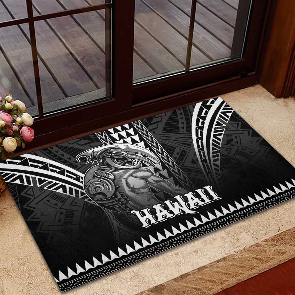 Hawaiian Ikaika Warrior Rubber Doormat Tribal Pattern LT05 - Polynesian Pride