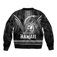 Hawaiian Ikaika Warrior Sleeve Zip Bomber Jacket Tribal Pattern LT05 - Polynesian Pride