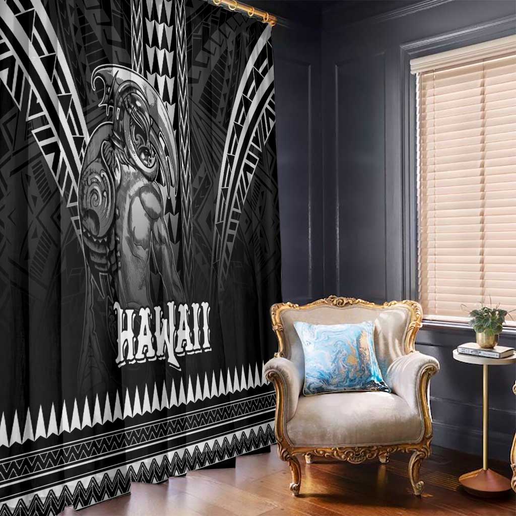 Hawaiian Ikaika Warrior Window Curtain Tribal Pattern LT05 - Polynesian Pride