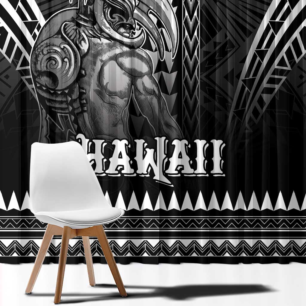 Hawaiian Ikaika Warrior Window Curtain Tribal Pattern LT05 - Polynesian Pride