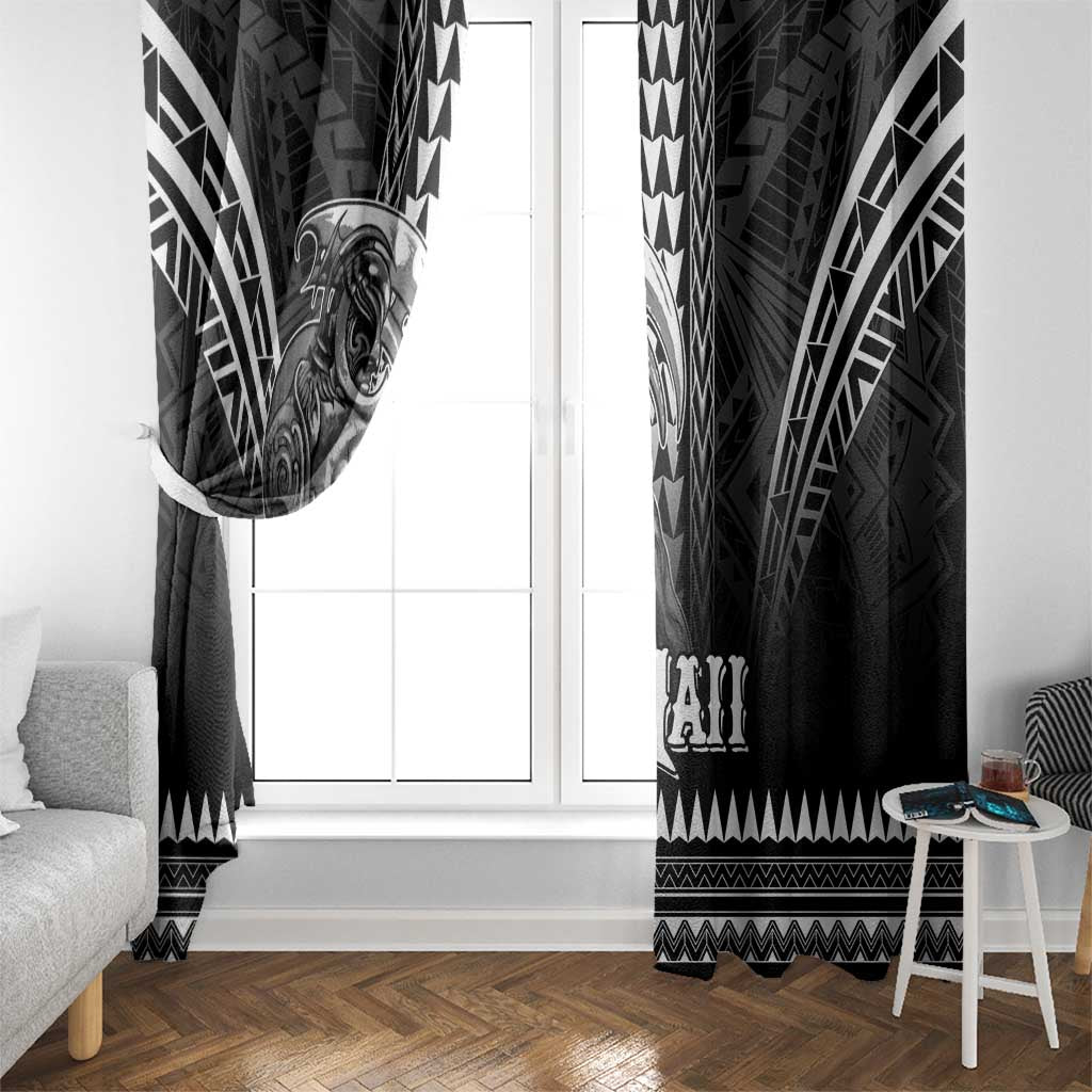 Hawaiian Ikaika Warrior Window Curtain Tribal Pattern LT05 - Polynesian Pride