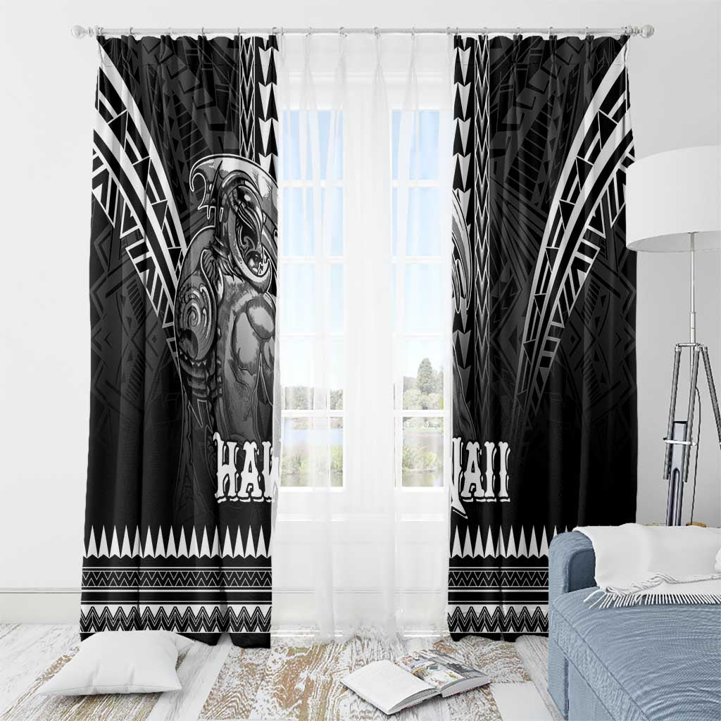 Hawaiian Ikaika Warrior Window Curtain Tribal Pattern LT05 - Polynesian Pride
