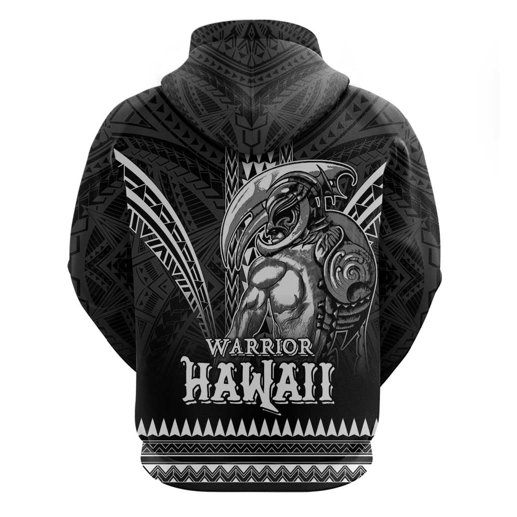 Hawaiian Ikaika Warrior Zip Hoodie Tribal Pattern LT05 - Polynesian Pride