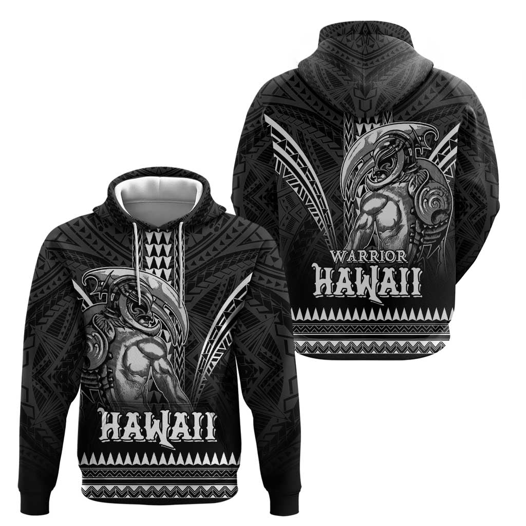 Hawaiian Ikaika Warrior Zip Hoodie Tribal Pattern LT05 - Polynesian Pride
