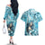 Hawaii Namaka Goddess Of The Sea Couples Matching Off The Shoulder Long Sleeve Dress and Hawaiian Shirt Polynesian Style LT05 - Polynesian Pride