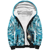 Hawaii Namaka Goddess Of The Sea Sherpa Hoodie Polynesian Style LT05 Unisex Turquoise - Polynesian Pride
