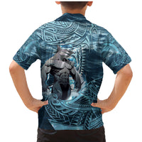 Hawaiian Shark God Kamohoalii Family Matching Mermaid Dress and Hawaiian Shirt Polynesian Style LT05 - Polynesian Pride