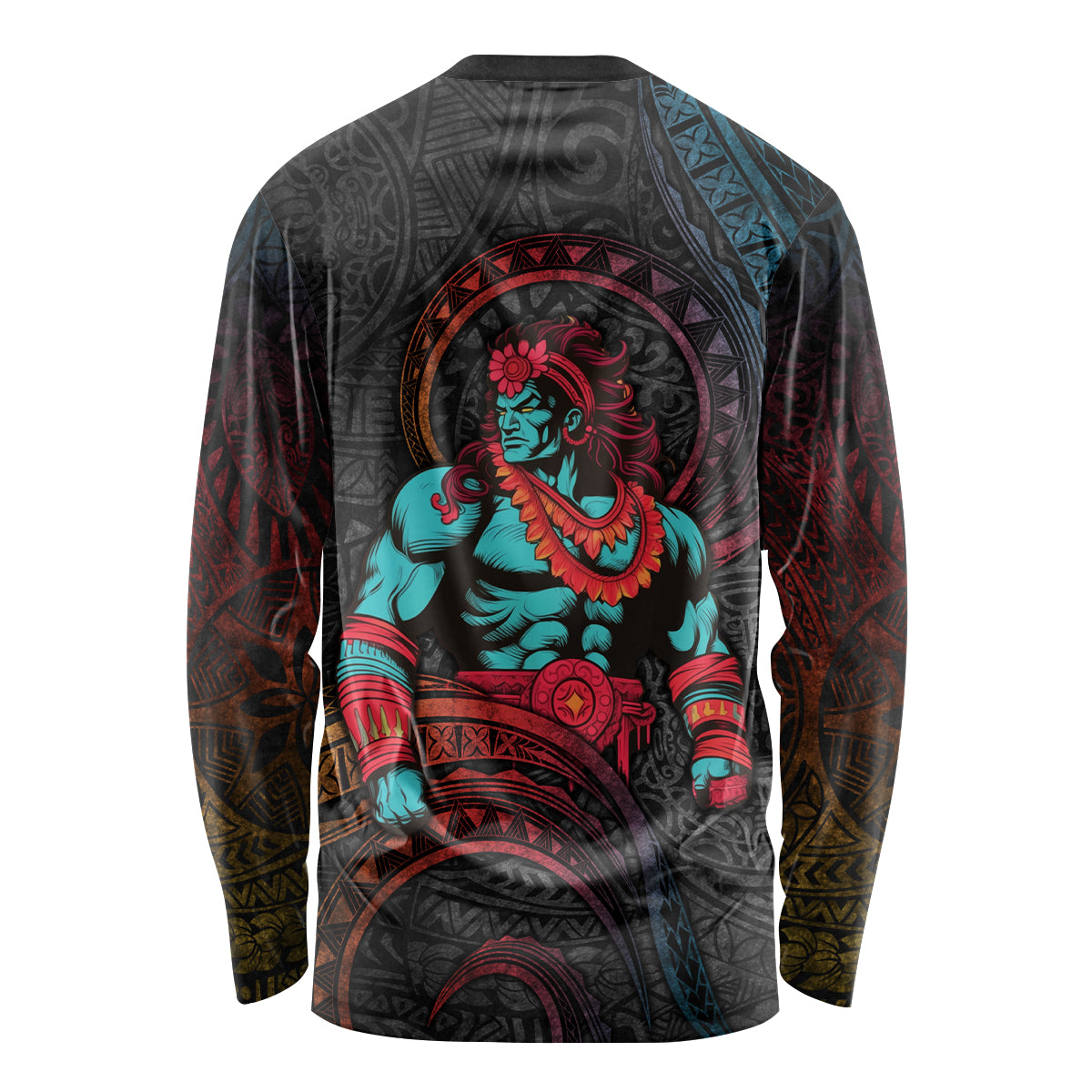 Hawaiian Demigod Maui Long Sleeve Shirt Polynesian Mythology LT05 - Polynesian Pride