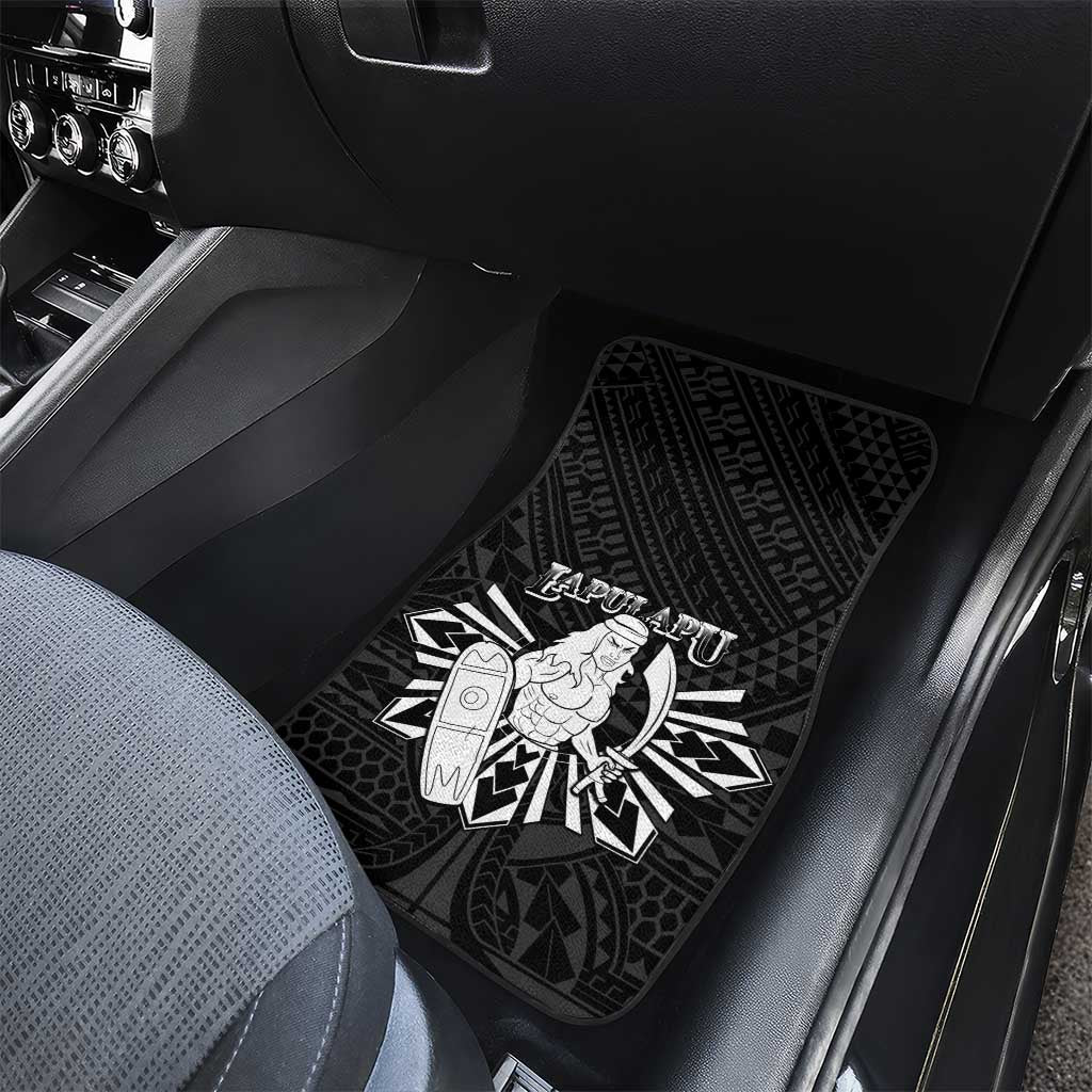 Philippines Tribal Car Mats King Lapu Lapu Black Version