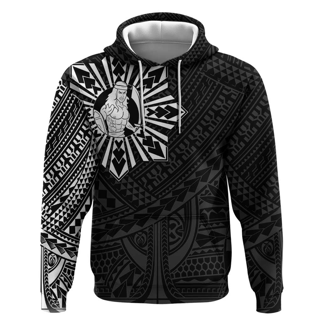 Philippines Tribal Hoodie King Lapu Lapu Black Version