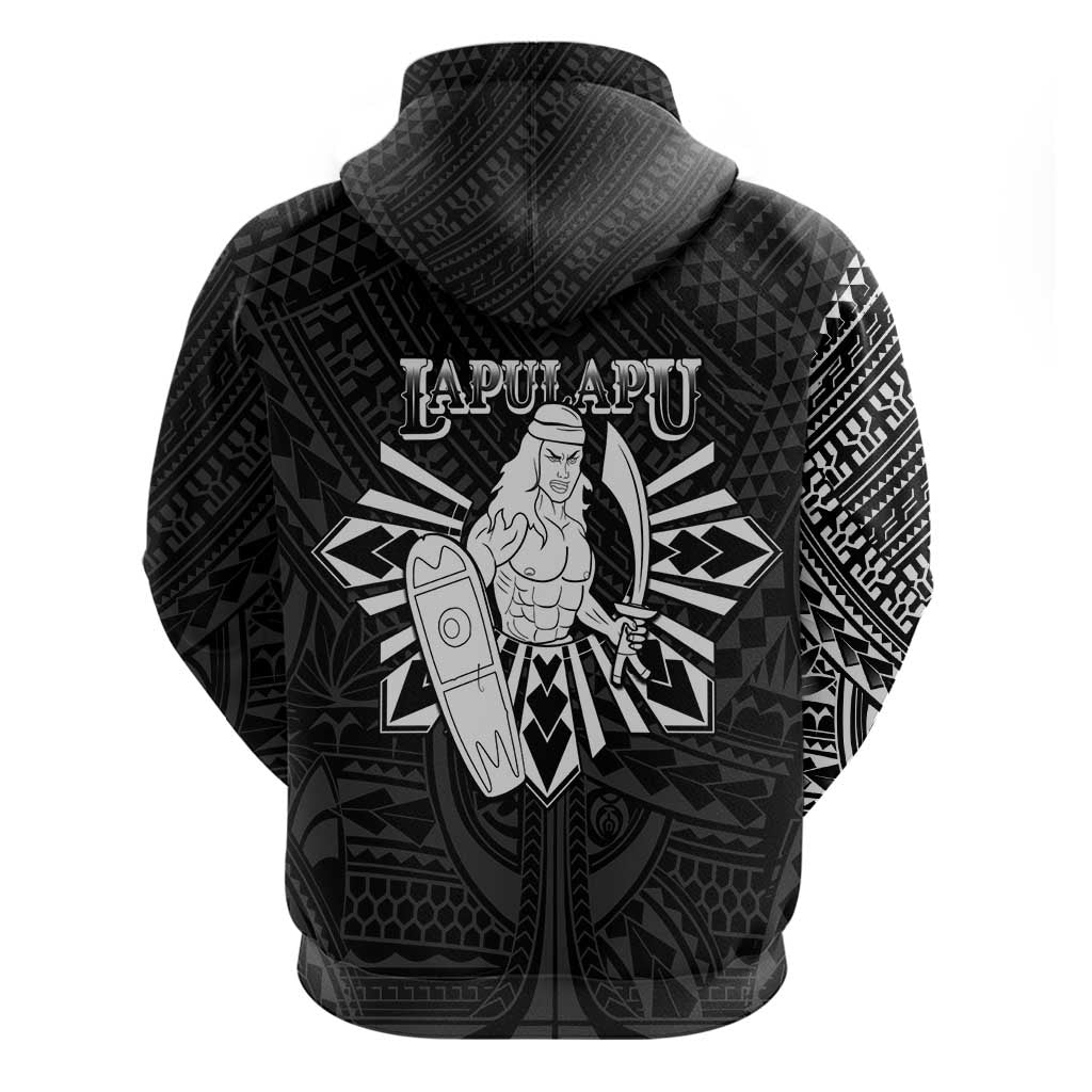 Philippines Tribal Hoodie King Lapu Lapu Black Version