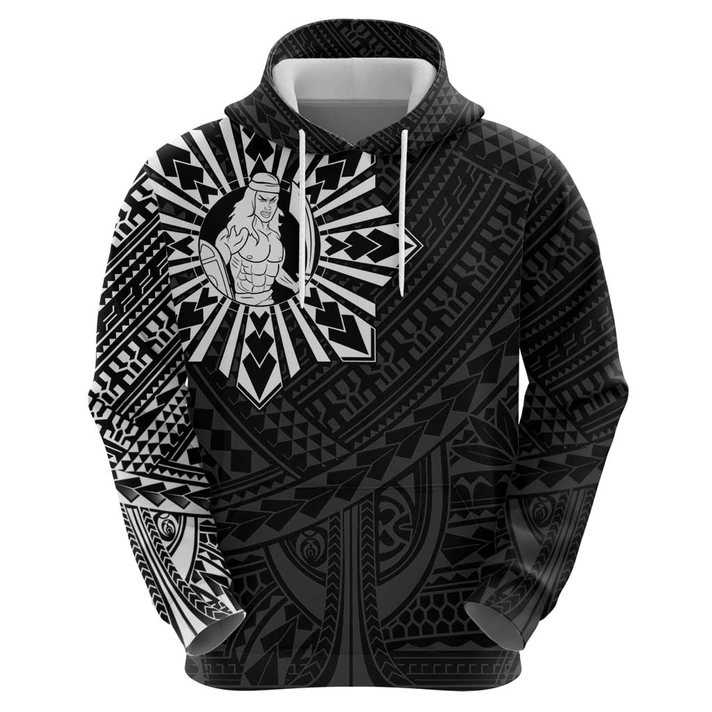 Philippines Tribal Hoodie King Lapu Lapu Black Version