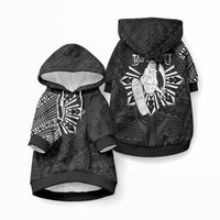 Philippines Tribal Pet Hoodie King Lapu Lapu Black Version