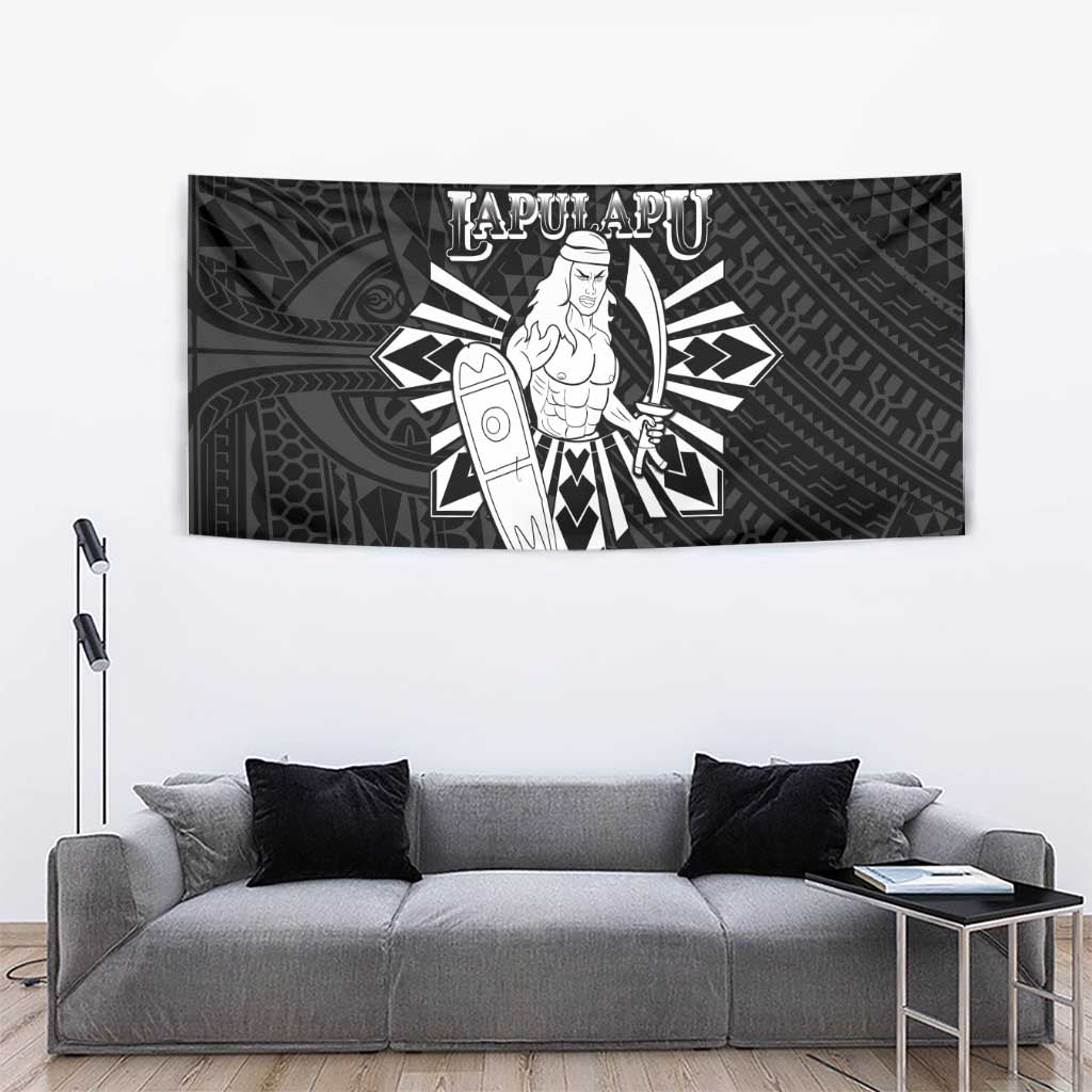 Philippines Tribal Tapestry King Lapu Lapu Black Version