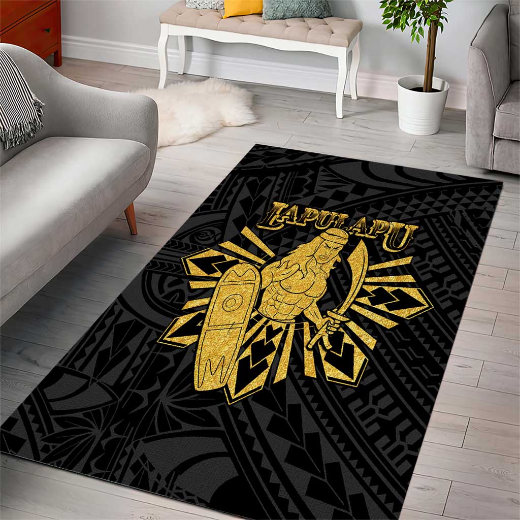 Philippines Tribal Area Rug King Lapu Lapu Gold Version