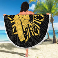 Philippines Tribal Beach Blanket King Lapu Lapu Gold Version