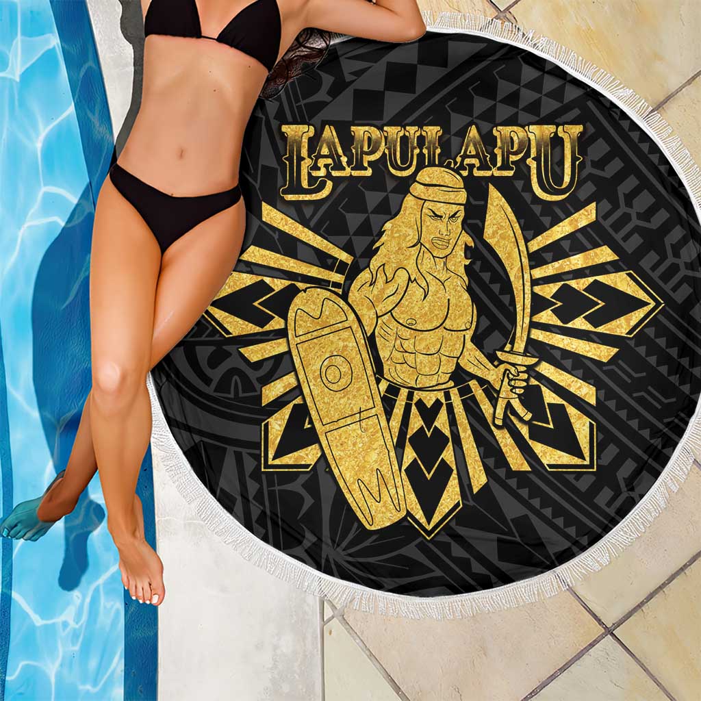 Philippines Tribal Beach Blanket King Lapu Lapu Gold Version