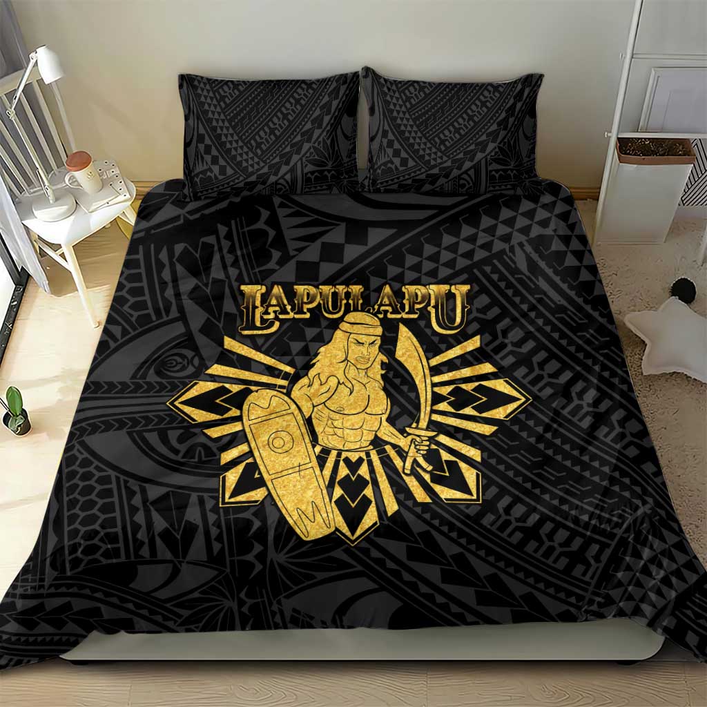 Philippines Tribal Bedding Set King Lapu Lapu Gold Version
